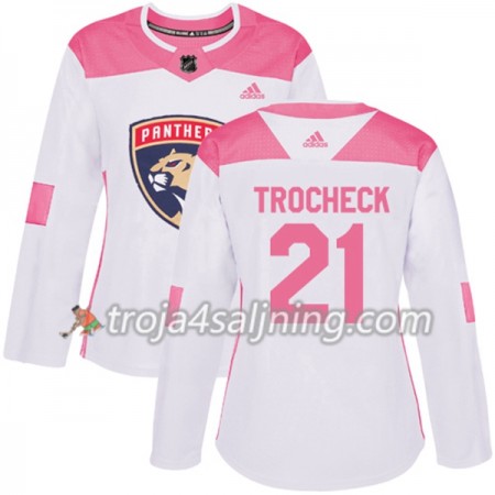 Florida Panthers tröja Vincent Trocheck 21 Vit 2017-2018 Adidas Rosa Fashion Authentic - Dame NHL Tröjor Florida Panthers tröja Vincent Trocheck 21 Vit 2017-2018 Adidas Rosa Fashion Authentic - Dame NHL Tröjor